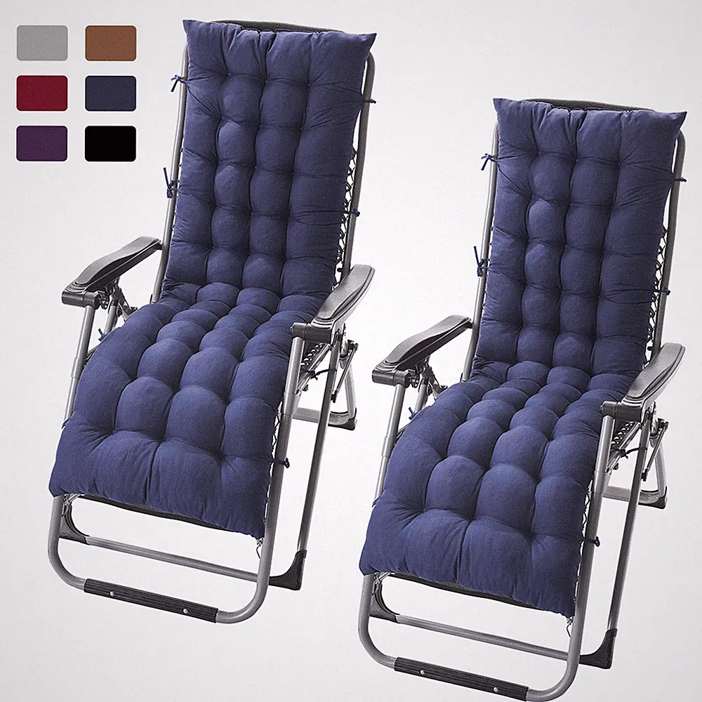 1/2pc Chaise Lounge Cushion Replacement Thick Padded Recliner Pad Indoor Outdoor