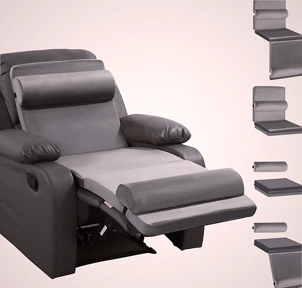 5-in-1 Recliner Seat Cushion for Elderly+Lumbar Support Pillow + Leg Pad, with A