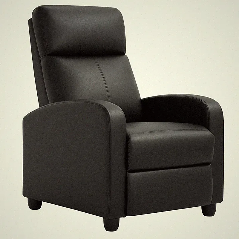 Bestmassage Recliner Chair Adjustable Backrest Footrest Pu Leather Armchair