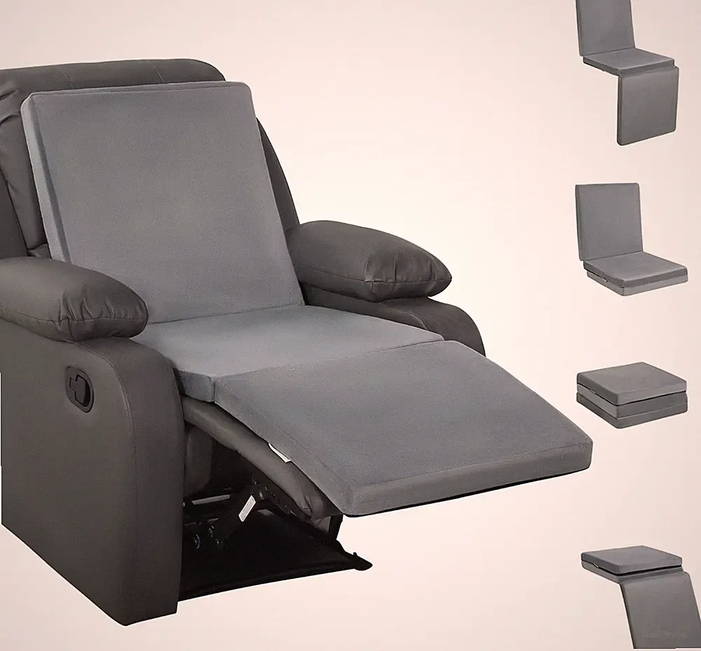 HOMBYS 3-In-1 Recliner Seat Cushion with Lumbar Support Pillow & Footrest, Multi