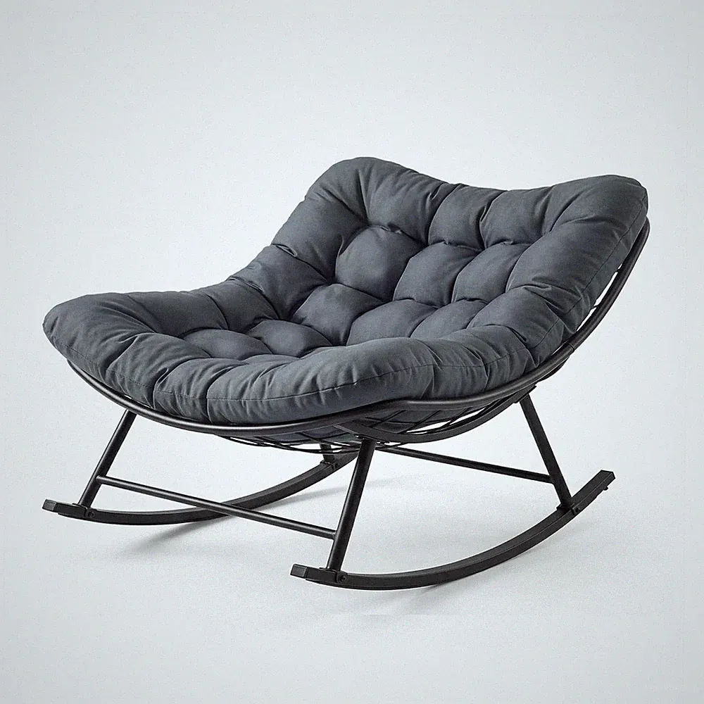 Patio Rocking Chair Cushion Outdoor Indoor Oversize Lounge Rocker Recliner Chair