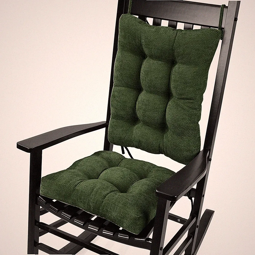 Rocking Chair Cushion for Elderly Sitting, Back Pillow & Seat Cushion with Ti...