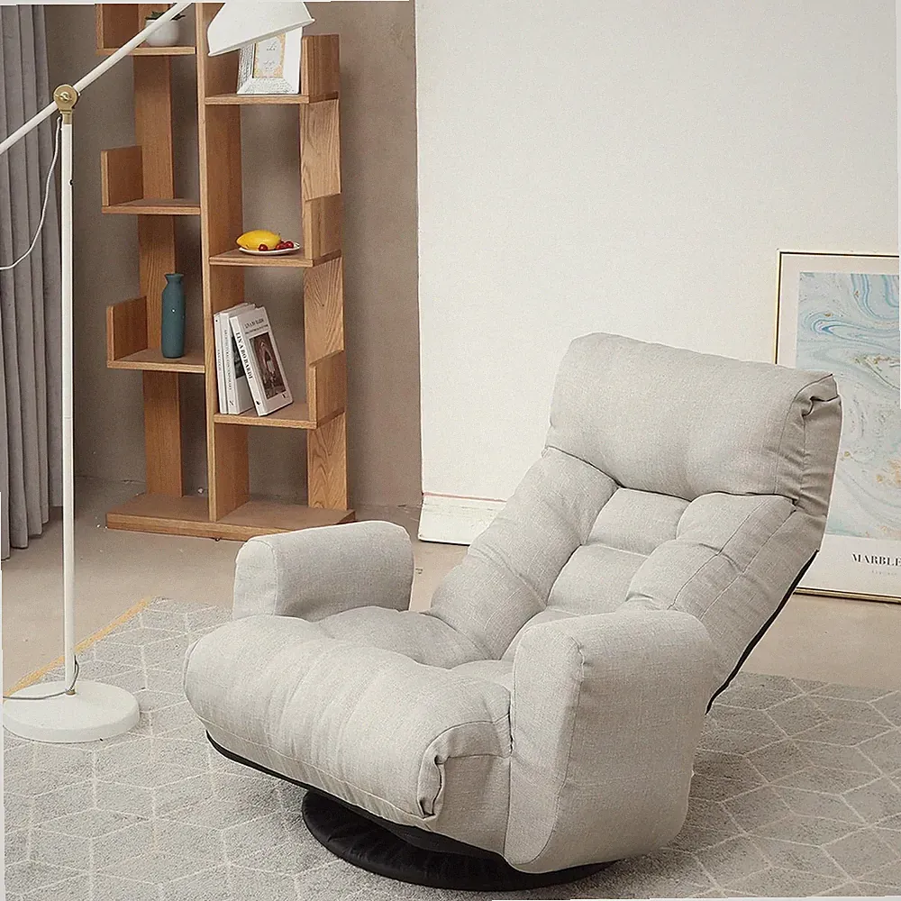 Single Sofa Reclining Chair with Adjustable Head and Waist,360 Degree Rotatable